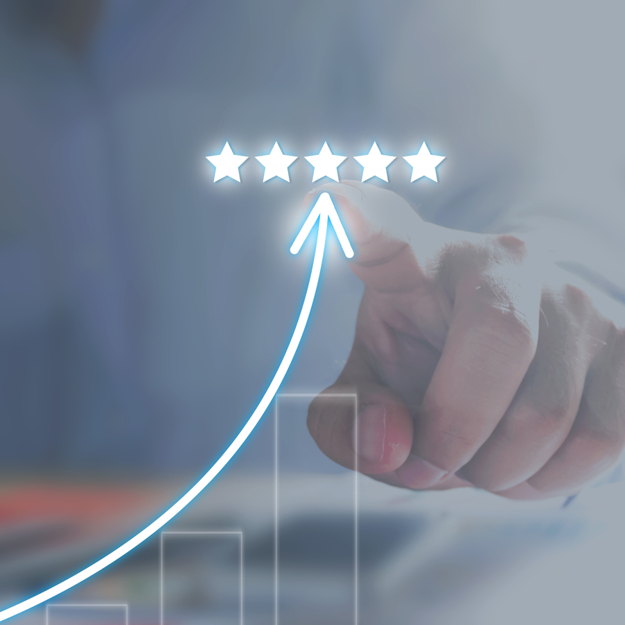 Pfeil nach oben mit Sternchen