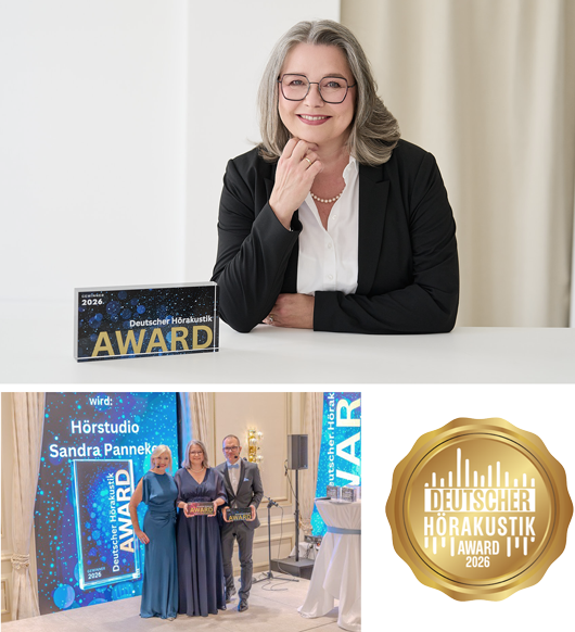 Sandra Panneke bei der Verleihung des deutschen Hörakustik Award 2026.